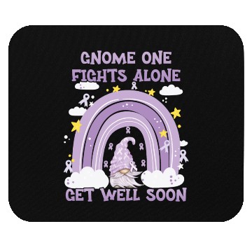 Discover Gnome One Fights Alone Lavender | Fight The Cancer Mouse Pads