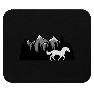 Discover mountains forest nature horse Mouse Pads