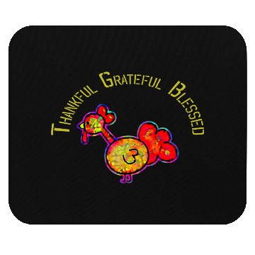 Discover Thankful grateful blessed leopard Mouse Pads