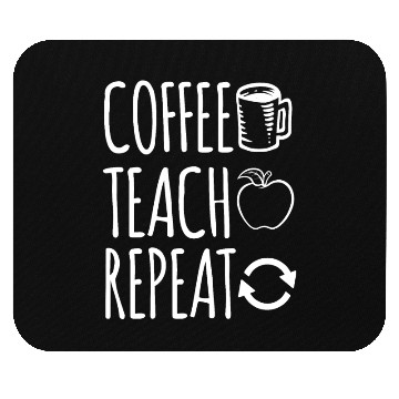 Discover Teacher Ed Coffee Teach Repeat Back to School Back Mouse Pads