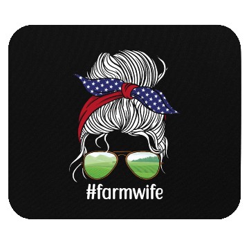 Discover Farming Farmer Girl Wife Sun Mouse Pads