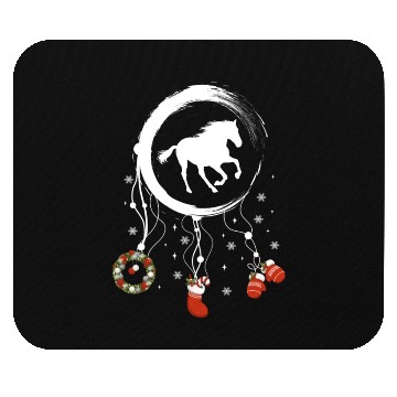 Discover Winter dreamcatcher Christmas Horse Mouse Pads