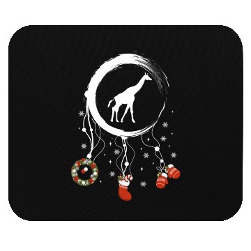 Discover Winter dreamcatcher Christmas Giraffe Mouse Pads