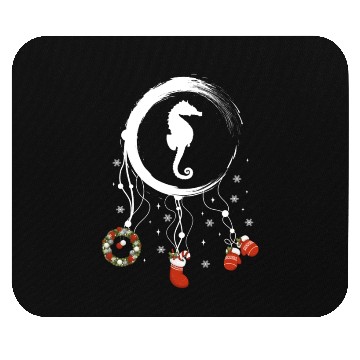 Discover Winter dreamcatcher Christmas Seahorse Mouse Pads