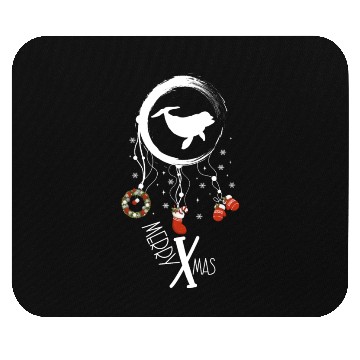 Discover Winter dreamcatcher Christmas Dolphin Mouse Pads