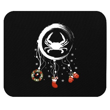 Discover Winter dreamcatcher Christmas Crab Mouse Pads