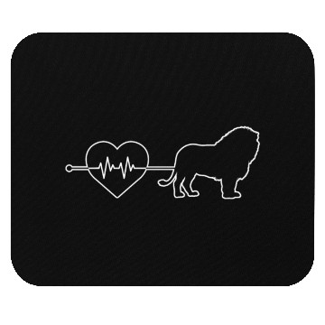 Discover lion heartbeat Mouse Pads