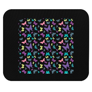 Discover Butterflies Pastel Purple Pink Green Pattern Mouse Pads