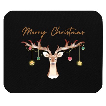 Discover Brown Aesthetic Reindeer Christmas Mouse Pads