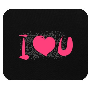 Discover heart pattern dots i love you Mouse Pads