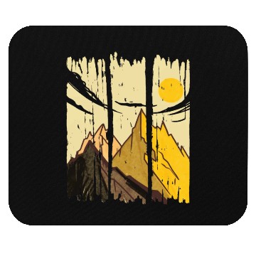 Discover Painted Art Mountains With Sun Mouse Pads