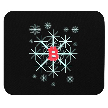 Discover Snowflake In Winter On Christmas With Bitcoin Mouse Pads