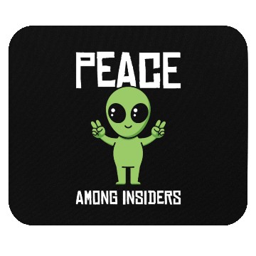 Discover Alien Peace Alien Head Martian Space Outsider Mouse Pads