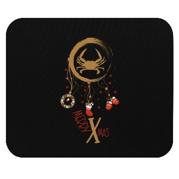 Discover Winter dreamcatcher Christmas Crab Mouse Pads