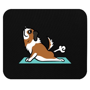 Discover Saint Bernard Yoga Pose Mouse Pads