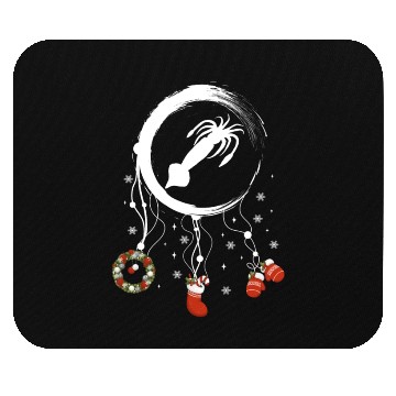 Discover Winter dreamcatcher Christmas Squid Mouse Pads