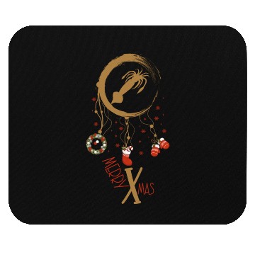 Discover Winter dreamcatcher Christmas Squid Mouse Pads
