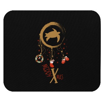 Discover Winter dreamcatcher Christmas Sea turtle Mouse Pads