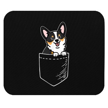Discover Black Corgi Mouse Pads