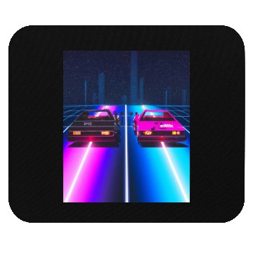 Discover Vaporwave Car Synthwave City Mouse Pads