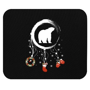Discover Winter dreamcatcher Christmas Polar bear Mouse Pads
