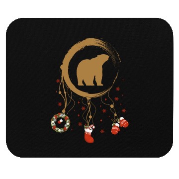 Discover Winter dreamcatcher Christmas Polar bear Mouse Pads