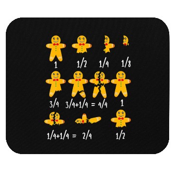 Discover Math Christmas Mouse Pads Teachers, Fractions Gingerbre