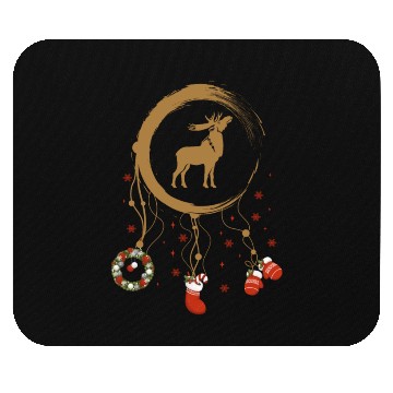 Discover Winter dreamcatcher Christmas Moose Mouse Pads