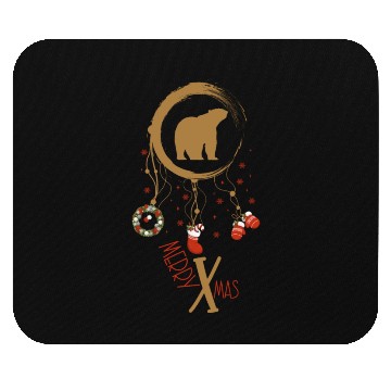 Discover Winter dreamcatcher Christmas Polar bear Mouse Pads