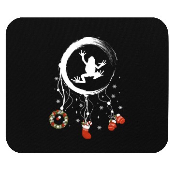 Discover Winter dreamcatcher Christmas Frog Mouse Pads