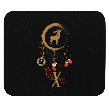 Discover Winter dreamcatcher Christmas Moose Mouse Pads