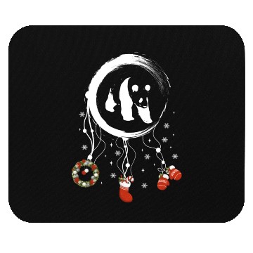 Discover Winter dreamcatcher Christmas Panda Mouse Pads