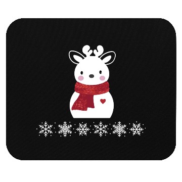 Discover Christmas reindeer snowman Mouse Pads
