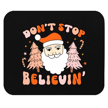 Discover Retro Groovy Don't Stop Believin' Christmas Cute Mouse Pads
