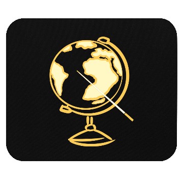 Discover Globe Icon. Geography Teacher. Education symbol Mouse Pads