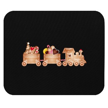 Discover magical gingerbread train for Christmas Mouse Pads