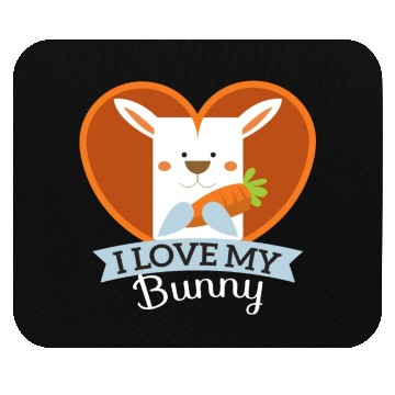 Discover I love my bunny Mouse Pads
