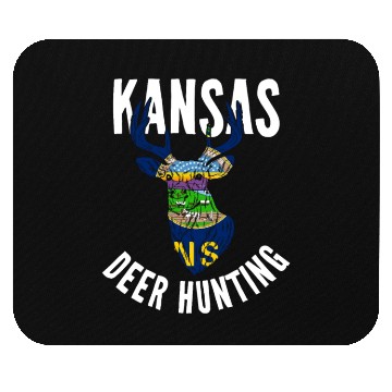 Discover Kansas Deer Hunting Buck Stag Hunter Mouse Pads
