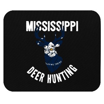 Discover Mississippi Deer Hunting Buck Stag Hunter Mouse Pads