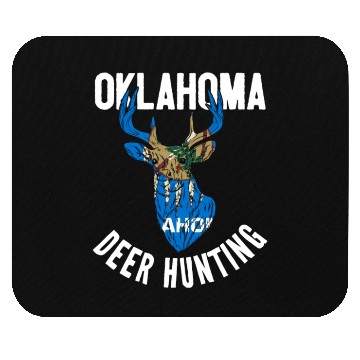 Discover Oklahoma Deer Hunting Buck Stag Hunter Mouse Pads