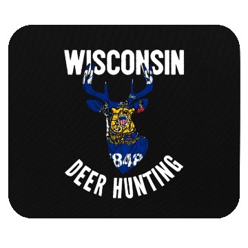 Discover Wisconsin Deer Hunting Buck Stag Hunter Mouse Pads