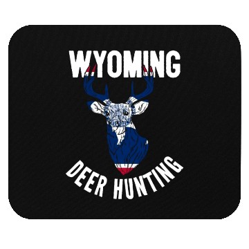 Discover Wyoming Deer Hunting Buck Stag Hunter Mouse Pads