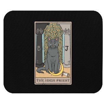 Discover Cat High Priest Tarot Card Design for a Tarot Car Mouse Pads