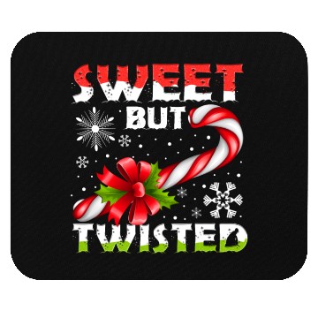 Discover Candy Cane Sweet But Twisted Funny Christmas Mouse Pads