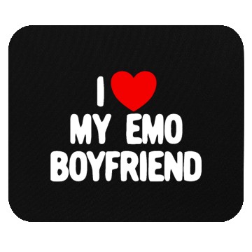 Discover I Love My Emo Boyfriend Red Heart Emo Boyfriendmat Mouse Pads