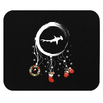 Discover Winter dreamcatcher Christmas Hammerhead shark Mouse Pads