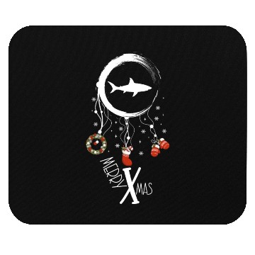 Discover Winter dreamcatcher Christmas Great white shark Mouse Pads