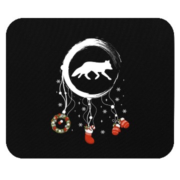 Discover Winter dreamcatcher Christmas Fox Mouse Pads