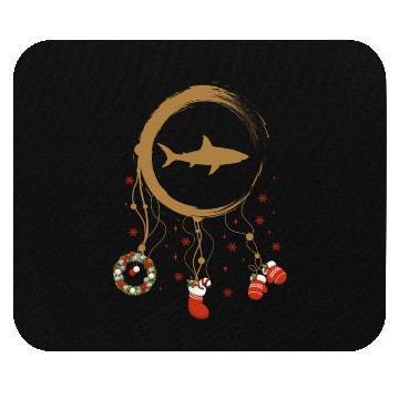 Discover Winter dreamcatcher Christmas Great white shark Mouse Pads