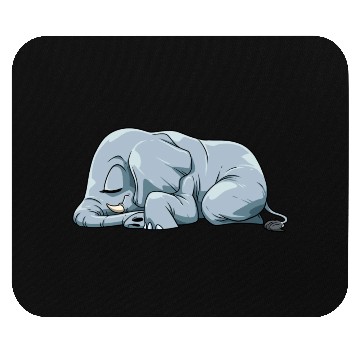 Discover Cute Sleeping Elephant for a Elephant Lover Mouse Pads